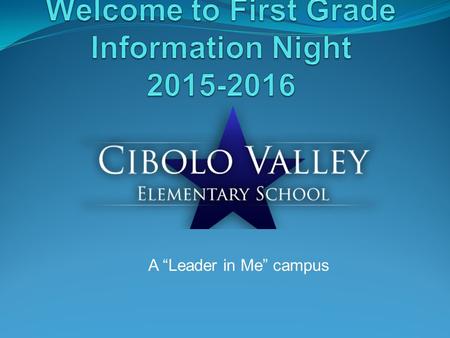 Welcome to First Grade Information Night