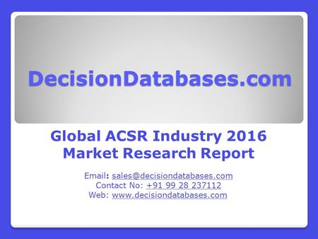 Global ACSR Industry Analysis and Revenue Forecast 2016