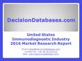 United States Immunodiagnostic Industry Analysis and Revenue Forecast 2016