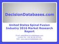 United States Spinal Fusion Industry 2016 Market Research Report