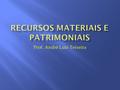 Prof. André Luiz Teixeira.  Fatores de produção  Natureza  Capital  Trabalho Empresa.