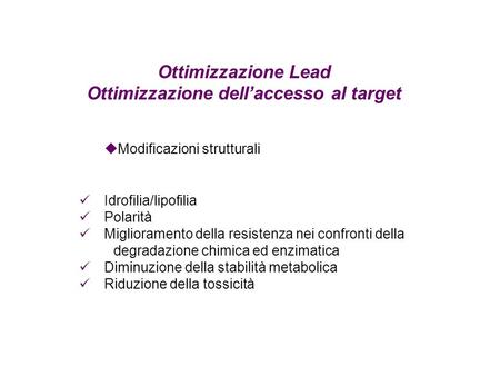 Ottimizzazione dell’accesso al target