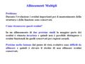 Allineamenti Multipli Problema Durante l’evoluzione i residui importanti per il mantenimento della struttura e della funzione sono conservati. Come riconoscere.