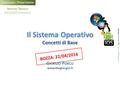 © 2016 Giorgio Porcu - Aggiornamennto 19/04/2016 I STITUTO T ECNICO SECONDO BIENNIO T ECNOLOGIE E P ROGETTAZIONE Il Sistema Operativo Concetti di Base.