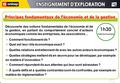 Découverte des notions fondamentales de l’économie et de la gestion, en partant du comportement concret d’acteurs économiques comme les entreprises, les.