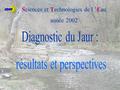 Sciences et Technologies de l ’Eau année 2002. Stage de terrain à Olargues. organisé par : Mme Aliaume, M. Lasserre, M. Lam Hoai et Mlle Masseret. Avec.