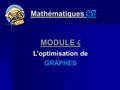 Mathématiques CST MODULE 6 L’optimisation de GRAPHES.