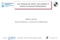 M. Fieschi Master EISIS LERTIM Faculté de Médecine Marseille Novembre 2007 Les réseaux de santé: une analyse à travers le manuel d’évaluation Marius Fieschi.