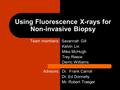 Using Fluorescence X-rays for Non-invasive Biopsy Team members: Savannah Gill Kelvin Lin Mike McHugh Trey Reece Derric Williams Advisors: Dr. Frank Carroll.