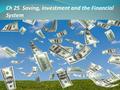 Ch 25 Saving, Investment and the Financial System.