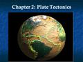 Chapter 2: Plate Tectonics. Tectonic Plates of Earth.