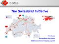 The SwissGrid Initiative Peter Kunszt Manager Swiss Grid Initiative EGEE Summer School Budapest, July, 2006.