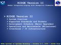RIDGE Version II (Radar Integrated Display with Geospatial Elements) NOAA Systems of Systems Workshop – October 6-7, 2009 – RIDGE Team  RIDGE Version.