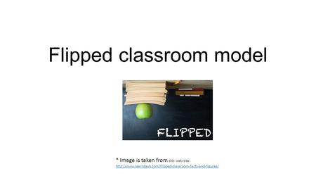 Flipped classroom model * Image is taken from this web site: