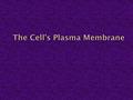 Is Selectively Permeable Won’t Allow just anything in or out Maintains Homeostasis Balance of water,glucose, amino acids, lipids regardless internal and.