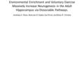 Environmental Enrichment and Voluntary Exercise Massively Increase Neurogenesis in the Adult Hippocampus via Dissociable Pathways. Andreas K. Olson, Brennan.