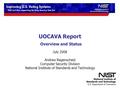 UOCAVA Report Overview and Status July 2008 Andrew Regenscheid Computer Security Division National Institute of Standards and Technology.