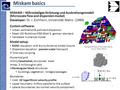 Miskam basics MISKAM – Mikroskaliges Strömung-und Ausbreitungsmodell (Microscale flow and dispersion model) Developer: Dr. J. Eichhorn, Universität Mainz.