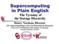 Supercomputing in Plain English The Tyranny of the Storage Hierarchy Henry Neeman, Director OU Supercomputing Center for Education & Research University.