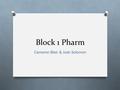 Block 1 Pharm Cameron Blair & Josh Solomon. Learning outcomes Mechanisms of action, S/E & examples of: O Drugs that protect the stomach O Anti-diarrhoeal.