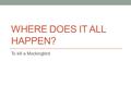 WHERE DOES IT ALL HAPPEN? To kill a Mockingbird. Setting The setting in any novel is important in developing the action and conveying the story’s themes.