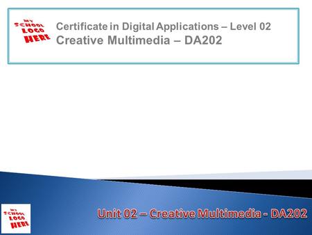 Certificate in Digital Applications – Level 02 Creative Multimedia – DA202.