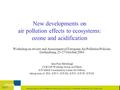 LBG/LB 1 Working Group on Effects, ICPM&M-Coordination Center for Effects, J.-P.Hettelingh, Gothenburg, 25-27 October 2004 New developments on air pollution.