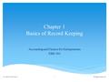 Chapter 1 Basics of Record Keeping Accounting and Finance for Entrepreneurs EBD-301 All Rights ReservedDr. David P Echevarria1.