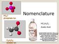 Nomenclature PO 4 3- phosphate ion C 2 H 3 O 2 - acetate ion HC 2 H 3 O 2 Acetic Acid SAVE PAPER AND INK!!! When you print out the notes on PowerPoint,