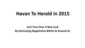 Havan To Herald in 2015 Let’s Turn Over A New Leaf By Destroying Negativities Within & Around Us.