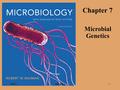 Chapter 7 Microbial Genetics 7/6/111MDufilho. The Structure and Replication of Genomes Genetics –Study of inheritance and inheritable traits as expressed.