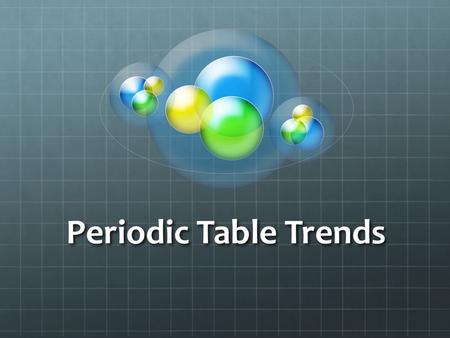 Periodic Table Trends. Periods  Rows (There are 7!) Families/Groups Columns Have similar chemical and physical properties.