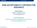 Telecom and Informatics Odd Nordland, SINTEF Frank Renpenning, SIEMENS 1 PSAM6, San Juan, Puerto Rico, USA - June 2002 RISK ACCEPTABILITY CRITERIA FOR.