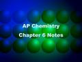 AP Chemistry Chapter 6 Notes. Periodic Law – properties of the elements are a periodic function of their atomic number The moon’s phases and magazine.