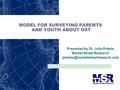 MODEL FOR SURVEYING PARENTS AND YOUTH ABOUT OST Presented by Dr. Julie Pokela Market Street Research