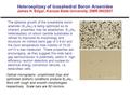 Heteroepitaxy of Icosahedral Boron Arsenidee James H. Edgar, Kansas State University, DMR 0602807 The epitaxial growth of the icosahedral boron arsenide.