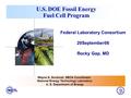 1 U.S. DOE Fossil Energy Fuel Cell Program Wayne A. Surdoval, SECA Coordinator National Energy Technology Laboratory U. S. Department of Energy Federal.