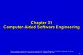 1 These courseware materials are to be used in conjunction with Software Engineering: A Practitioner’s Approach, 5/e and are provided with permission by.