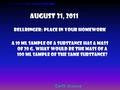 Earth Science August 31, 2011 Bellringer: Place in your Homework A 10 ml sample of a substance has a mass of 20 g. What would be the mass of a 100 ml sample.