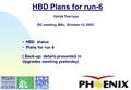 1 HBD Plans for run-6 Itzhak Tserruya DC meeting, BNL, October 12, 2005 HBD status Plans for run 6 ( Back-up: details presented in Upgrades meeting yesterday)