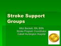 Stroke Support Groups Mitzi Beckett, RN, BSN Stroke Program Coordinator Cabell Huntington Hospital.