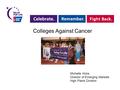 Colleges Against Cancer Michelle Hicks Director of Emerging Markets High Plains Division.