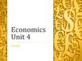 Economics Unit 4 Supply. Supply refers to the various quantities of a good or service that producers are willing to sell at all possible market prices.