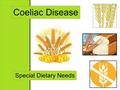 Coeliac Disease Special Dietary Needs. Coeliac Disease Questions You will be asked to answer a series of exam style questions at the end of the lesson.