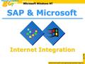 Jan/98 www.microsoft.com/germany/partner/sap/us SAP & Microsoft Internet Integration.