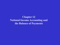 Chapter 12 National Income Accounting and the Balance of Payments.