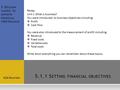 5.1.1 S ETTING FINANCIAL OBJECTIVES AQA Business 5 D ECISION MAKING TO IMPROVE FINANCIAL PERFORMANCE Recap. Unit 1 What is business? You were introduced.