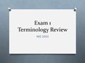 Exam 1 Terminology Review MIS 2003. Question 1 Information that describes a specific operational aspect of an organization: A. External B. Internal C.