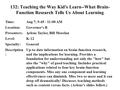 132: Teaching the Way Kid's Learn--What Brain- Function Research Tells Us About Learning [X] Time:Aug 7, 9:45 - 11:00 AM Location:Governor's B Presenters:Arlene.