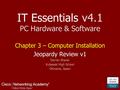 IT Essentials v4.1 PC Hardware & Software Chapter 3 – Computer Installation Jeopardy Review v1 Darren Shaver Kubasaki High School Okinawa, Japan Chapter.